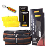 Pirelli P ZERO Race TLR Classic 26-622(700x26c) & SmarTUBE 23/32-622 700C Road Bike Tire & Tube Set-Lightweight, Bicycle Tire & Tube Set for Road Racing-Tan Sidewall, SmartEVO Compound w/Keychain(2Pk)