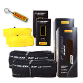 Pirelli P ZERO Race TLR 28-622(700x28c) & SmarTUBE 23/32-622 700C Road Bike Tire & Presta Tube Set- Lightweight, Bicycle Tire & Tube Set for Road Racing - SmartEVO Compound w/Keychain (2Pk)