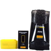 Pirelli Cinturato Gravel M TLR 45-584 (650 x 45c) Race Bicycle Tire & 33/45-584 Presta Cinturato SmarTUBE - SpeedGrip Compound, Clincher Type, Tubeless Ready Bike Tire with Keychain