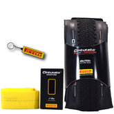 Pirelli Cinturato Gravel H TLR 45-622 (700 x 45c) Road Bicycle Tire & 33/45-622 Presta Cinturato SmarTUBE - SpeedGrip Compound, Clincher Type, Tubeless Ready Bike Tire with Keychain