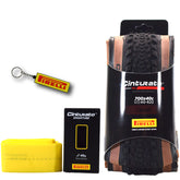 Pirelli Cinturato Gravel RC Classic 40-622 (700 x 40c) Race Bicycle Tire & 33/45-622 Presta Cinturato SmarTUBE - SpeedGrip Compound, Clincher Type, Tubeless Ready Bike Tire with Keychain
