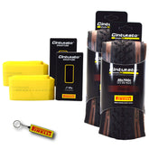 Pirelli Cinturato Gravel M TLR Classic 35-622 (700 x 35c) Road Bicycle Tire & 33/45-622 Presta Cinturato SmarTUBE - SpeedGrip Compound, Tubeless Ready Bike Tire with Keychain (2 Pack Tires & Tubes)