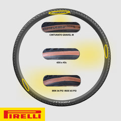 Pirelli Cinturato Gravel M TLR Classic 45-584 (650 x 45c) Road Bicycle Tire & 33/45-584 Presta Cinturato SmarTUBE - SpeedGrip Compound, Tubeless Ready Bike Tire with Keychain (2 Pack Tires & Tubes)