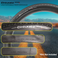 Pirelli Cinturato Gravel H TLR 45-622 (700 x 45c) Road Bicycle Tire & 33/45-622 Presta Cinturato SmarTUBE - SpeedGrip Compound, Tubeless Ready Bike Tire with Keychain (2 Pack Tires & Tubes)