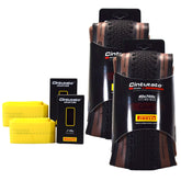 Pirelli Cinturato Gravel H TLR Classic 40-622 (700 x 40c) Road Bicycle Tire & 33/45-622 Presta Cinturato SmarTUBE - SpeedGrip Compound, Tubeless Ready Bike Tire with Keychain (2 Pack Tires & Tubes)
