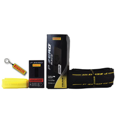 Pirelli P ZERO Race 28-622(700x28c) Color Edition Yellow & SmarTUBE 25/28-622 700C Road Bike Tire & Tube Set-Tubeless Ready, All-Season Performance, High Grip, Bicycle Tube&Tire Set- w/Keychain