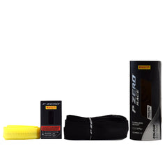 Pirelli P ZERO Race 28-622(700x28c) Color Edition White & SmarTUBE 25/28-622 700C Road Bike Tire & Tube Set-Tubeless Ready, All-Season Performance, High Grip, Bicycle Tube&Tire Set- w/Keychain