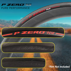 Pirelli P ZERO Race 28-622 (700x28c) Clincher Road Bike Tire - Color Edition Red, Tubeless Ready, High Performance, Superior Grip, Stylish Design for Road Bicycles - w/Keychain (2 Pk)