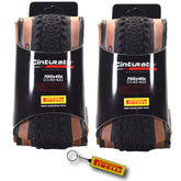 Pirelli Cinturato Gravel RC Classic 40-622 (700 x 40c) Race Bicycle Tire - SpeedGrip Compound, Clincher Type, Tubeless Ready Bike Tire with Keychain 700x40c (2 Pack)