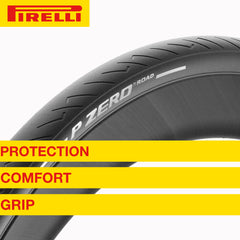 Pirelli P ZERO Road Bike Tire 32-622 (700x32c) - Tube Type Bicycle Tire, Durable All-Round Performance, High Grip, Clincher Tire for Road Cycling - EVO Compound, TechBELT Construction w/Keychain(2 Pk)