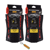 Pirelli Scorpion XC M Red Label 60-622 (29x 2.4) MTB Bicycle Tire - Designed for Hardpacked Courses and Mixed Terrains, 120TPI and ProWall Casing- Mountain Bike Tire w/Keychain (2 Pk)