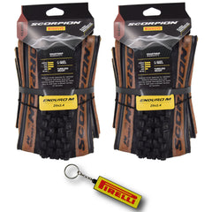 Pirelli Scorpion Enduro M Classic 29x2.4 Mountain Bicycle Tire Tubeless Ready, HardWALL 60 TPI High-Performance All-Terrain Tire for Enduro Trail & Aggressive XC Riding Mountain Bike w/Keychain (2 Pk)