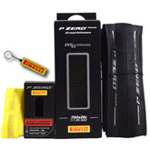 Pirelli P ZERO Road 26-622(700x26c) & SmarTUBE 25/28-622 700C Road Bike Tire & Tube Set- All-Season Performance, High Grip & Durability, Bicycle Tube&Tire Set- w/Keychain