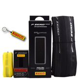 Pirelli P ZERO Road 28-622(700x28c) & SmarTUBE 25/28622 700C Road Bike Tire & Tube Set- All-Season Performance, High Grip & Durability, Bicycle Tube&Tire Set- w/Keychain