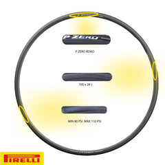 Pirelli P ZERO Road 28-622(700x28c) & SmarTUBE 25/28622 700C Road Bike Tire & Tube Set- All-Season Performance, High Grip & Durability, Bicycle Tube&Tire Set- w/Keychain