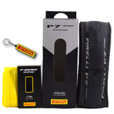 Pirelli P7 Sport 26-622 (700x26c) Road Bike Tire & SmarTUBE 25/28-622 700C Presta Tube Set - All-Round Performance - 60tpi TechBELT Casing & PRO Compound for Comfort & Handling w/Keychain