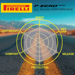 Pirelli P ZERO Road 26-622(700x26c) & SmarTUBE 25/28-622 700C Road Bike Tire & Tube Set- All-Season Performance, High Grip & Durability, Bicycle Tube&Tire Set- w/Keychain (2 Pk)