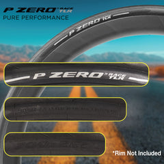 Pirelli P ZERO Race 26-622(700x26c) & SmarTUBE 25/28-622 700C Race Bike Tire & Tube Set- All-Season Performance, High Grip & Durability, Bicycle Tube&Tire Set- w/Keychain (2 Pk)