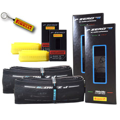 Pirelli P ZERO Race TLR 4S 28-622(700x28c) & SmarTUBE 25/28-622 700C Road Bike Tire & Tube Set-Tubeless Ready, All-Season Performance, High Grip & Durability, Bicycle Tube&Tire Set- w/Keychain (2 Pk)