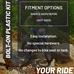 Polisport Motocross (MX) Replica Plastic Enduro Kit for Sherco SE(R)/SEF(R) (2017-23) Dirt Bike