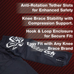 Asterisk Zero G Knee Brace Pants for Motocross, Snowboarding, Wakeboarding, Off-Roading, & More - Size: Large