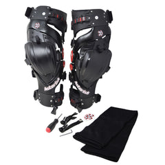 Asterisk Carbon Cell One - Advanced Knee Protector Braces (Pair- Left & Right) for Motocross, Snowboarding, Wakeboarding, Off-Roading, & More - Size XL
