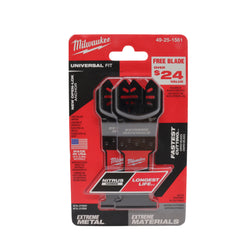 Milwaukee 49-25-1561 NITRUS CARBIDE Extreme Metal Universal Fit OPEN-LOK Oscillating Multi-Tool Blade, 1-3/8 Inch
