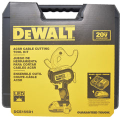 DeWalt DCE155D1 20V MAX Cordless ACSR Cable Cutting Tool Kit – High-Torque, Compact Design, Cuts Aluminum and Steel Cables with Ease, Includes 2.0Ah Battery & Charger