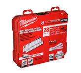 Milwaukee 48-22-9504 1/4" Drive 28pc Ratchet & Socket Set - Metric