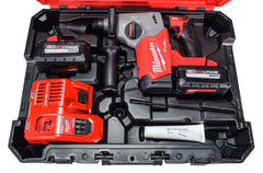 Milwaukee M18 FUEL 18-Volt Lithium-Ion Brushless 1 in. Cordless SDS-Plus Rotary Hammer Kit with Two 6.0 Ah Batteries (2912-22)