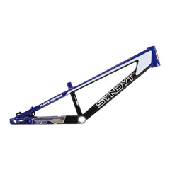 Syndyt 190 Junior XL BMX Racing Bike Frame – 19” Top Tube, 6061-T6 Aluminum (2.86 lbs), Tapered 38/42 Head Tube,Standard Euro BB, 10/15 mm Hubs, 140mm Disc Brake, Chain Tensioners Blue Bicycle Frame