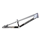 Syndyt 195 Expert BMX Racing Bike Frame – 19.5” Top Tube, 6061-T6 Aluminum (2.98 lbs), Tapered 38/42 Head Tube,Standard Euro BB, 10/15 mm Hubs, 140mm Disc Brake, Chain Tensioners Gray Bicycle Frame