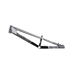 Syndyt 200 Expert XL BMX Racing Bike Frame – 20” Top Tube, 6061-T6 Aluminum (3.08 lbs), Tapered 38/42 Head Tube, Standard Euro BB, 10/15 mm Hubs, 140mm Disc Brake, Chain Tensioners Gray Bicycle Frame