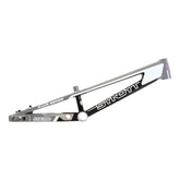 Syndyt 204 Pro 24 BMX Cruiser Bike Frame – 20.5” Top Tube, 6061-T6 Aluminum (4.25 lbs), Tapered 42/52 Head Tube, B52 Tech BB, 10/15/20mm Hubs, 140mm Disc Brake, Chain Tensioners – Gray Bicycle Frame