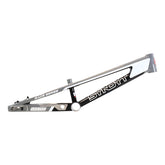 Syndyt 205 Pro BMX Racing Bike Frame – 20.5” Top Tube, 6061-T6 Aluminum (3.99 lbs), Tapered 42/52 Head Tube, B52 Tech BB, 10/15/20mm Hubs, 140mm Disc Brake, Chain Tensioners – Gray Bicycle Frame