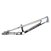 Syndyt 215 Pro 2XL BMX Racing Bike Frame – 21.5” Top Tube, 6061-T6 Aluminum (4.1 lbs), Tapered 42/52 Head Tube, B52 Tech BB, 10/15/20mm Hubs, 140mm Disc Brake, Chain Tensioners – Gray Bicycle Frame