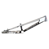 Syndyt 215 Pro 2XL BMX Racing Bike Frame – 21.5” Top Tube, 6061-T6 Aluminum (4.1 lbs), Tapered 42/52 Head Tube, B52 Tech BB, 10/15/20mm Hubs, 140mm Disc Brake, Chain Tensioners – Gray Bicycle Frame