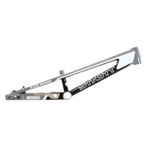 Syndyt 220 Pro 3XL BMX Racing Bike Frame – 22” Top Tube, 6061-T6 Aluminum (4.15 lbs), Tapered 42/52 Head Tube, B52 Tech BB, 10/15/20mm Hubs, 140mm Disc Brake, Chain Tensioners – Gray Bicycle Frame