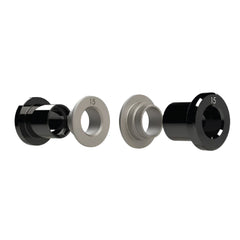 Syndyt Pro BMX Bike Axle Adaptor 15mm - Stainless Steel Flange Washers & 6061 Aluminum Sleeves, Includes 2 Axle Sleeves and 2 Washers for Rigid Frame Connection