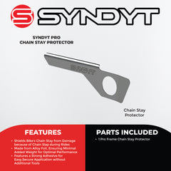 Syndyt Pro Chain Stay Protector for BMX Bikes, Lightweight Alloy Foil with Adhesive Backing for Low-Profile Chain Slap Protection