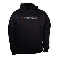 Syndyt Unisex Hoodie - (Black) Soft 65% Ring-Spun Cotton 35% Polyester Blend, Cozy Front Pouch Pocket, 3-Panel Hood with Matching Drawstrings, Durable, for Casual and Layered Wear, Adult X-Large