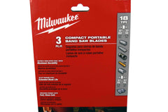 Milwaukee 48-39-0529 35-3/8 in. 18 TPI Compact Portable Band Saw Blade 3-Pack