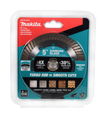 Makita B-69711 5 in. General Purpose Turbo Rim Diamond Blade 1-Pack