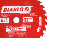 Diablo D0632GPA 6.5" 32 Tooth Wood and Metal Carbide Saw Blade