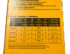 DeWalt DW3984C 24 TPI Bi-Metal Portable Bandsaw Blades, 32-7/8 in. Length, 0.02 in Width (3-Pack)