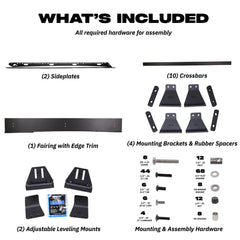 Sherpa - The Crestone Half Height/Single Row Light Aluminum Roof Rack with Crossbars Made for 2010-24 Toyota 4Runner 5th Generation - Drill Free Rack for Tents; Kayaks; Bikes; Skis Made in the USA