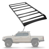 Sherpa - The Grand Teton Half Height/Single Row Light Aluminum Roof Rack with Crossbars Made for 2005-2023 Toyota Tacoma Double Cab - Drill Free Rack for Tents; Kayaks; Bikes; Skis Made in the USA
