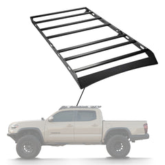 Sherpa - The Grand Teton Half Height/Single Row Light Aluminum Roof Rack with Crossbars Made for 2005-2023 Toyota Tacoma Double Cab - Drill Free Rack for Tents; Kayaks; Bikes; Skis Made in the USA