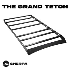 Sherpa - The Grand Teton Half Height/Single Row Light Aluminum Roof Rack with Crossbars Made for 2005-2023 Toyota Tacoma Double Cab - Drill Free Rack for Tents; Kayaks; Bikes; Skis Made in the USA