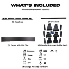Sherpa - The Grand Teton Half Height/Single Row Light Aluminum Roof Rack with Crossbars Made for 2005-2023 Toyota Tacoma Double Cab - Drill Free Rack for Tents; Kayaks; Bikes; Skis Made in the USA